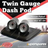 SAAS Twin Gauge Dash Pod for Nissan Patrol GU Y61 1997-2004 52Mm Gauge
