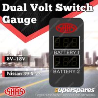 SAAS Digital Dual Voltage Gauge Switch mount 8v-18v for Nissan 39 x 23
