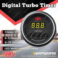 SAAS Digital Turbo Timer 52mm Black Face 4 Color for Muscle Series