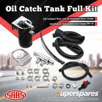 SAAS Oil Catch Tank Full Kit for Mitsubishi Triton MQ 2.4L Black Anodised
