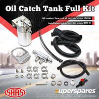SAAS Oil Catch Tank Full Kit for Mitsubishi Triton MQ 2.4L Polished Aluminium