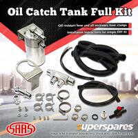 SAAS Oil Catch Tank Full Kit for Ford Ranger PJ PK 3.0 06-11 Polished Aluminium