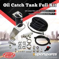 SAAS Oil Catch Tank Full Kit for Ford Ranger PX 2.2L 3.2L 11-15 Black Anodised