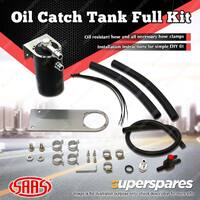 SAAS Oil Catch Tank Full Kit for Toyota Landcruiser 79 Series Black Anodised