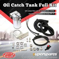 SAAS Oil Catch Tank Full Kit for Toyota Hilux KUN 3.0 05 - 15 Polished Aluminium