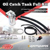 SAAS Oil Catch Tank Full Kit for Toyota Landcruiser 79 Series Polished Aluminium