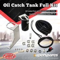 SAAS Oil Catch Tank Full Kit for Nissan Navara D23 2.3L 2015 - On Black Anodised