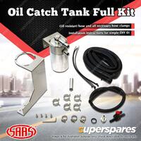 SAAS Oil Catch Tank Full Kit for Nissan Navara D23 2.3L 15-On Polished Aluminium