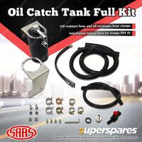 SAAS Oil Catch Tank Full Kit for Nissan Patrol GU 4.2 1997 - 2006 Black Anodised