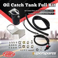 SAAS Oil Catch Tank Full Kit for Nissan Patrol GU Y61 3.0L 00-16 Black Anodised