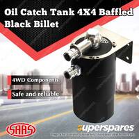 SAAS Oil Catch Tank 4X4 Baffled Black Billet 500ml Premium Quality