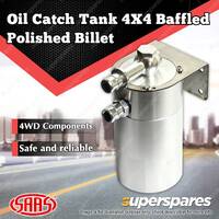 SAAS Oil Catch Tank 4X4 Baffled Polished Billet 500ml Premium Quality
