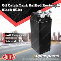 SAAS Oil Catch Tank Baffled Rectangle Black Billet 600ml Premium Quality