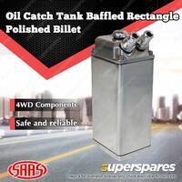 SAAS Oil Catch Tank Baffled Rectangle Polished Billet 600ml Premium Quality