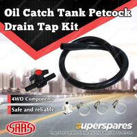 SAAS Oil Catch Tank Petcock Drain Tap Kit Length 300mm Premium Quality