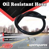 SAAS Oil Resistant Hose 14mm (9/16) ID X 1m + 2 Clamps Premium Quality