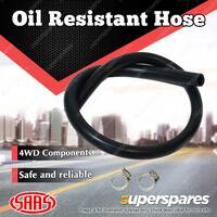 SAAS Oil Resistant Hose 12mm (1/2) ID X 1m + 2 Clamps Premium Quality