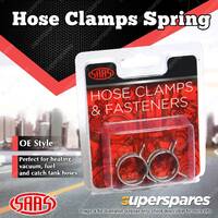SAAS Hose Clamps Spring Size 16 suit 16mm 5/8" Hose Pack Of 2 Hose OD 22mm