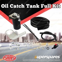 SAAS Oil Catch Tank Full Kit Black Can for Dodge RAM 1500 5.7L Hemi 2015-On
