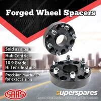 2 x SAAS Forged Wheel Spacers 25mm for Toyota FJ Cruiser Hilux KUN26 Hub Centric