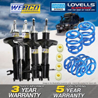 F+R Strut Webco Pro Shock Absorbers & Springs for FORD LASER KJ KL sedan HATCH