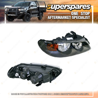 Superspares RH Headlight for Nissan Pulsar Hatchback N16 Black 08/2002-01/2005