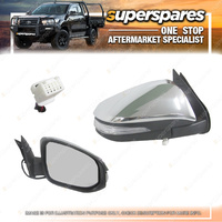 Superspares RH Chrome E/ Door Mirror With Blinker for Toyota Hilux TGN KUN GGN