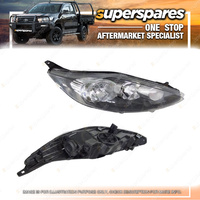 Superspares Right Halogen Headlight for Ford Fiesta WS WT Black 09/2008-07/2013