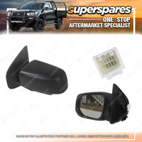 Superspares Left Door Mirror With Lamp for Isuzu D Max Without Heated & Folding