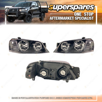 Superspares Headlight Black Set for Ford Territory SX SY 05/2004-04/2009