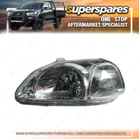 Superspares Left Hand Side Headlight for Honda Civic EK 10/1995-12/1998