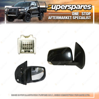 Superspares Right Hand Side Door Mirror for Isuzu MU-X RF 02/2017-05/2021 Black
