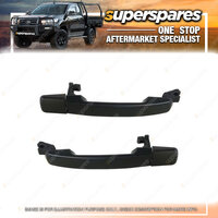 Right & Left Side Rear Outer Door Handle for Nissan Navara D40 05-15 Black