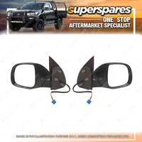 Right & Left Black Electric Door Mirror for Volkswagen Amarok 2H 01/2012-08/2016