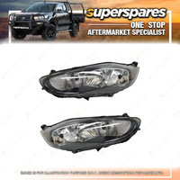 Right & Left Hand Side Headlights for Ford Fiesta WZ 08/2013-11/2019 Black