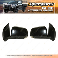 Right & Left Hand Side Door Mirrors for Isuzu MU-X RF 02/2017-05/2021 Black