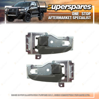 Right & Left Rear Inner Door Handles for Mazda BT-50 UN 2006-2011 Dark Grey