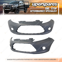 Front Bumper Bar Cover for Ford Fiesta WT Oval Fog Light Hole 05/2009-07/2013