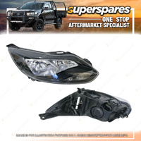 Superspares Black Right Headlight for Ford Focus LW 04/2011-11/2014