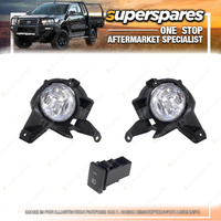 Superspares Fog Light Kit for Toyota Rav4 40 Series With Wires 12/2012-On