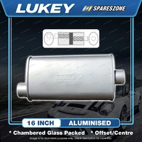 Lukey 8" X 4" - 16" Long Offset/Centre Muffler O'Cham Bafforiginal Glass Packed