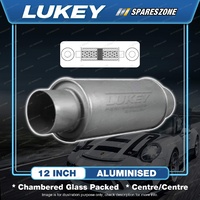 Lukey 5" Round 12" GP Chambered Muffler  3" Original Glass Packed