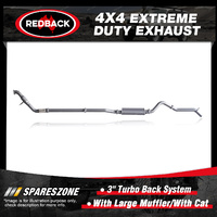 Redback 3" 409 SS Exhaust Large Muffler & cat for Ford Ranger PX P5AT 3.2L 11-16