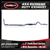 Redback 3" Exhaust & Resonator No cat for Isuzu D-MAX TF 3.0L 06/12-01/17
