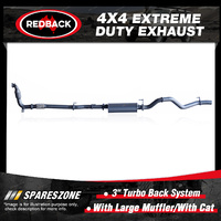 Redback 3" Exhaust Large Muffler & cat for Isuzu MU-X UC LS SUV 3.0L 11/13-on
