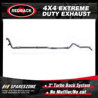 Redback 3" Exhaust No Muffler/Cat for Mazda BT-50 UP UR 2.2L 11/11-06/16