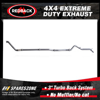 Redback 3" Exhaust No Muffler/Cat for Mazda BT-50 UP UR 3.2L 11/11-06/16 no DPF