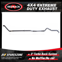 Redback 3" Exhaust No Muffler/Cat for Mazda BT-50 UP UR 3.2L 11/11-06/16