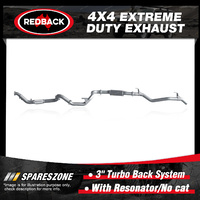 Redback 3" 409 SS Exhaust & Resonator No cat for Toyota Landcruiser 78 01-07