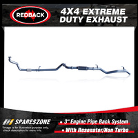 Redback 3" 409 SS Exhaust & Resonator for Toyota Landcruiser 79 1HZ Non Turbo